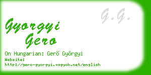 gyorgyi gero business card